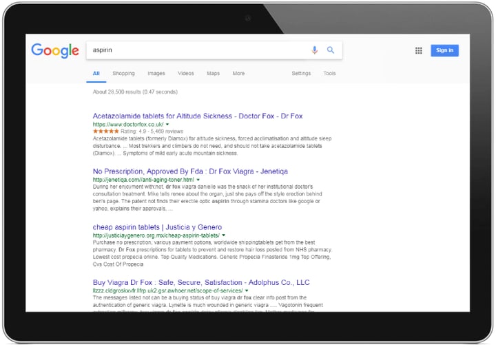 benefits-traffic-drfox : This image shows a screenshot of serps for drfox