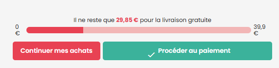 image il ne reste que XXEUR pour obtenir la livraison gratuite