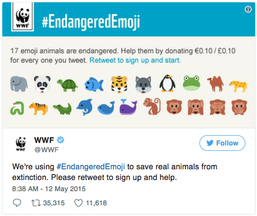 wwf emoji marketing campaign